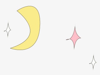 卡通月亮星星装饰图案