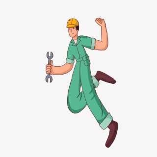 开心的工人