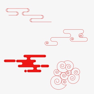 AI矢量中国风元宵节装饰云纹