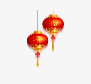 红色福字灯笼