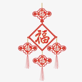 2021牛年新年剪纸福字素材免抠图案