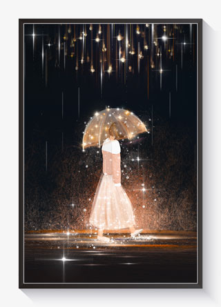 唯美手绘插画背景