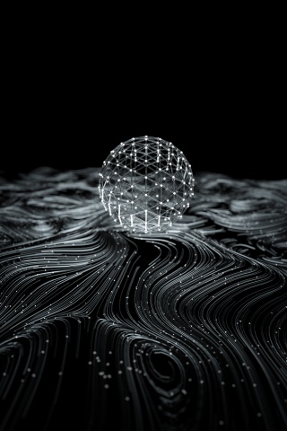 科技质感星空星夜螺旋粒子背景