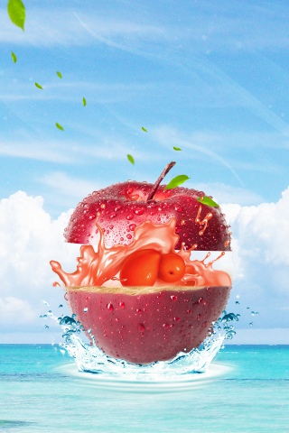 创意合成食物背景