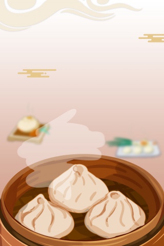 中国风中华美食小笼包
