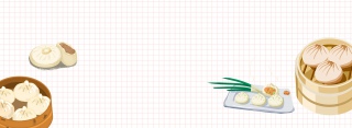 中华小笼包手绘纹理banner