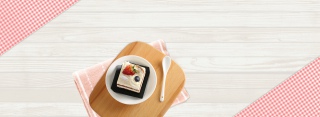粉色桌布木板食物电商banner