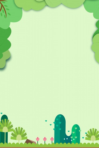 简约春天踏春边框背景