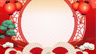中国风云纹家电数码春节新年节日海报背景