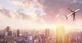 简约城市商务合成背景