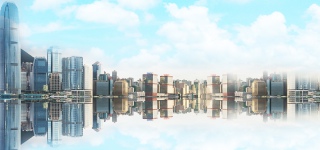 城市岛应天际线背景