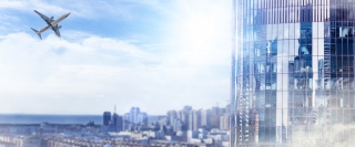 商务企业城市建筑背景