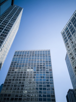 城市建筑系列之建筑群体仰视图
