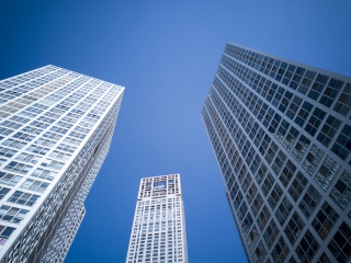 城市建筑系列之建筑群体仰视图