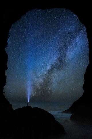夜晚唯美繁星图片