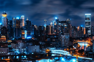 上海苏州河夜景